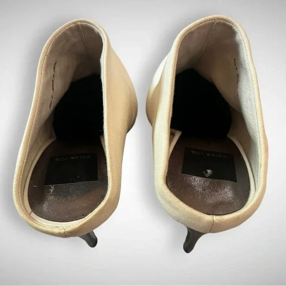 DOLCE VITA Women's White Cinda High-Heeled Leather Mules Size 6 | EUC - Picture 2 of 10